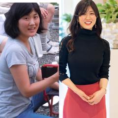 左側が30前半　右側が現在の私です