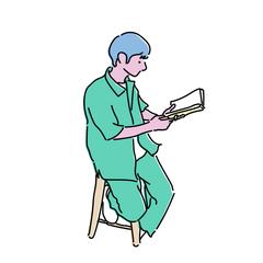 読書男子