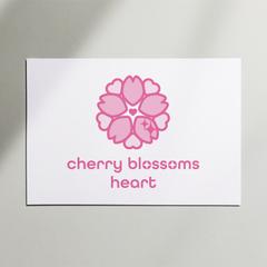 cherry blossoms heartロゴデザイン