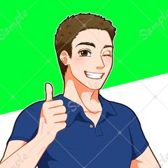 アイコンサンプル　男性3