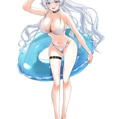 ゆゆ様夏用イラスト作成