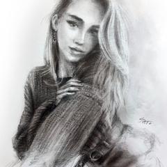 人物画（鉛筆画）