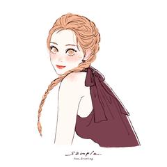 ガーリーイラスト
