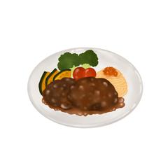 リアルなハンバーグプレート