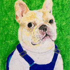 フレンチブルドッグのニマメちゃんの似顔絵