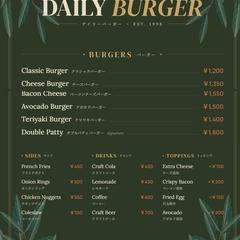 ファーストフード店メニュー①
