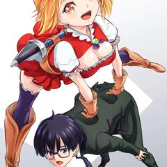 一枚絵イラスト「馬飛び」