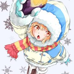 一枚絵イラスト「防寒対策」