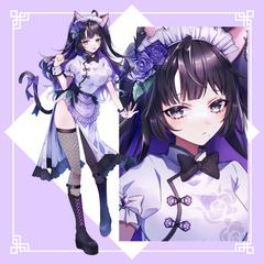 立ち絵イラスト<猫耳チャイナ>