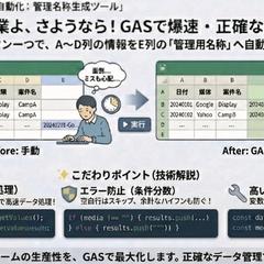 【GAS】スプレッドシート自動化ツール