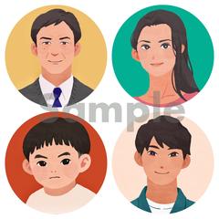 似顔絵のサンプル