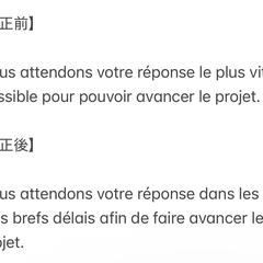 フランス語文校正・添削(ビジネス)