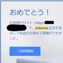 自身のブログでアドセンスの審査を通過した当時の画像