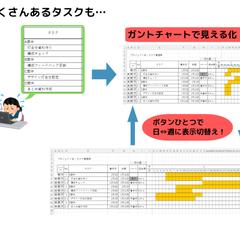 ガントチャート（タスク管理表）自動作成