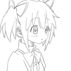 キャラクター線画作成例