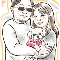 似顔絵「愛犬と描くスマホ壁紙、見るたび笑顔になるイラスト」