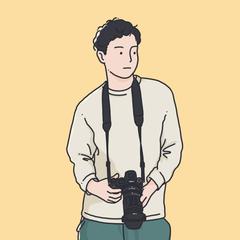 シンプルな似顔絵制作