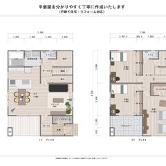住宅の平面図を分かりやすく作成しています