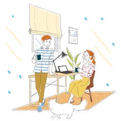 猫とリモートワーク　オリジナル