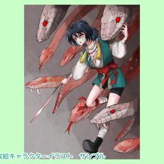一枚絵キャラクターイラスト　サンプル