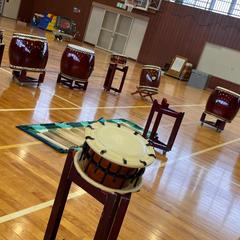 小学校への太鼓指導