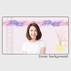 春のふんわりZoom背景｜オンライン映え｜女性向け
