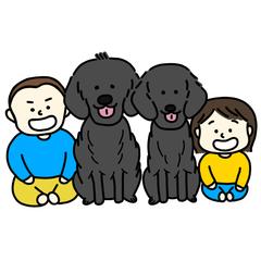 お子様と愛犬のイラスト制作依頼