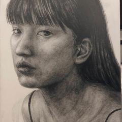 「自画像」受験時代のデッサンです。