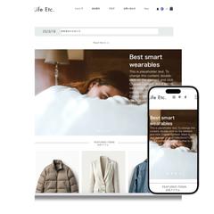 ライフスタイルECサイト（自主制作／Wix）