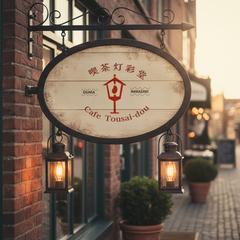 純喫茶　レトロな雰囲気の喫茶店ロゴ