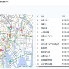 スプレッドシート → 地図連携