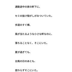 情景エッセイ|セミの抜け殻の記憶