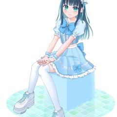 アイドル系のイラストサービス用に描いた架空のアイドル