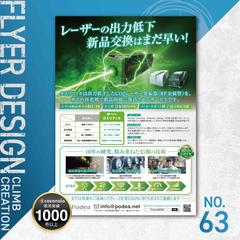 「レーザー発振器のガス充填サービス」のチラシ制作。