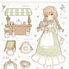 自主制作￤全身絵+小物詰め合わせイラスト