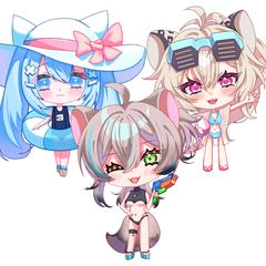 株式会社サンナス様メルコネ所属タレント水着グッズイラスト