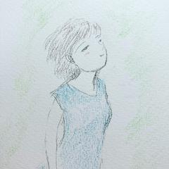 風の中の少女