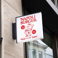 ロゴデザイン　架空のハンバーガー店　