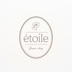 花屋ブランドロゴデザイン｜étoile
