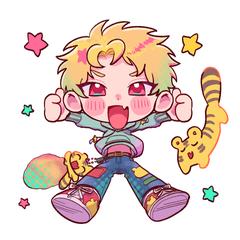 SDキャラクターの全身イラスト