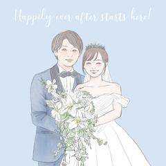 ウェルカムボード用似顔絵イラスト