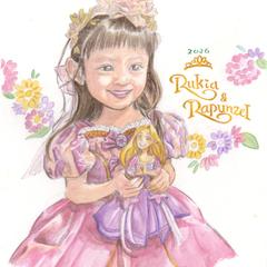 お孫さんの誕生日記念の似顔絵