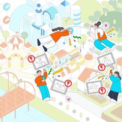 「どこでもラリー」WEBサイト用 イラスト制作