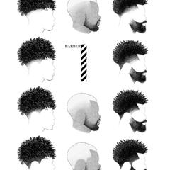BARBERショップ、カットイラスト