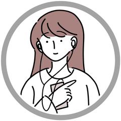 サンプルイラスト　線画アイコン