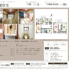 地方戸建の賃貸募集図面