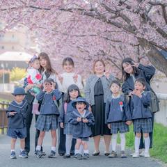 桜の下で