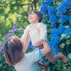 紫陽花と共に…