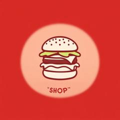 ハンバーガーショップのロゴ