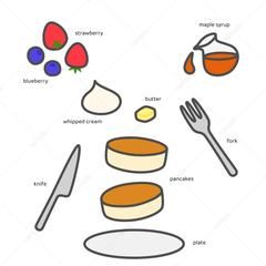 スイーツイラスト（パンケーキ）